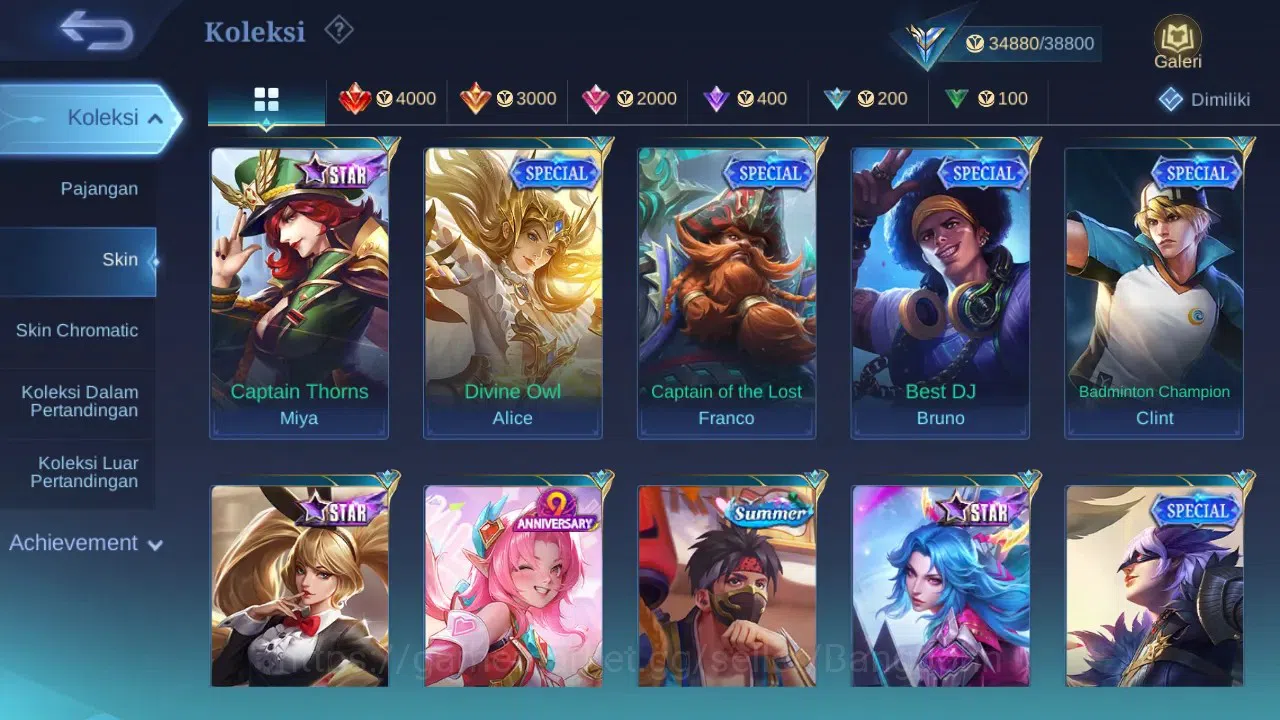 Mobile Legends: Bang Bang Accounts GLOBAL Hero 92 Skin 143 | CC Yuzhong | Zodiac Auro image 7
