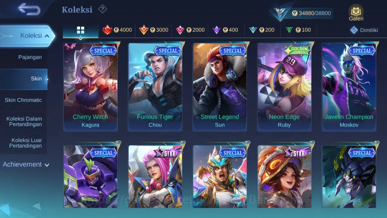 Mobile Legends: Bang Bang Accounts GLOBAL Hero 92 Skin 143 | CC Yuzhong | Zodiac Auro image 8
