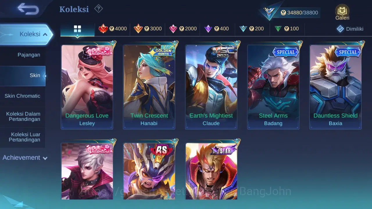 Mobile Legends: Bang Bang Accounts GLOBAL Hero 92 Skin 143 | CC Yuzhong | Zodiac Auro image 9