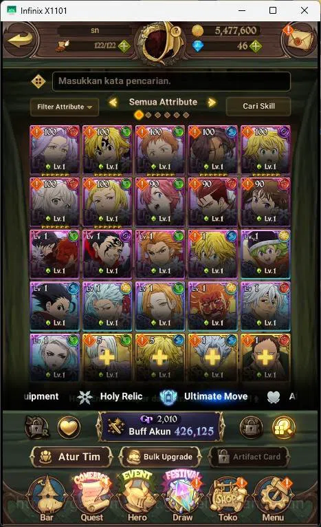 The Seven Deadly Sins: Grand Cross Accounts Asia| Starter | 426K CC | Ludociel, Opressor DK, M image 3