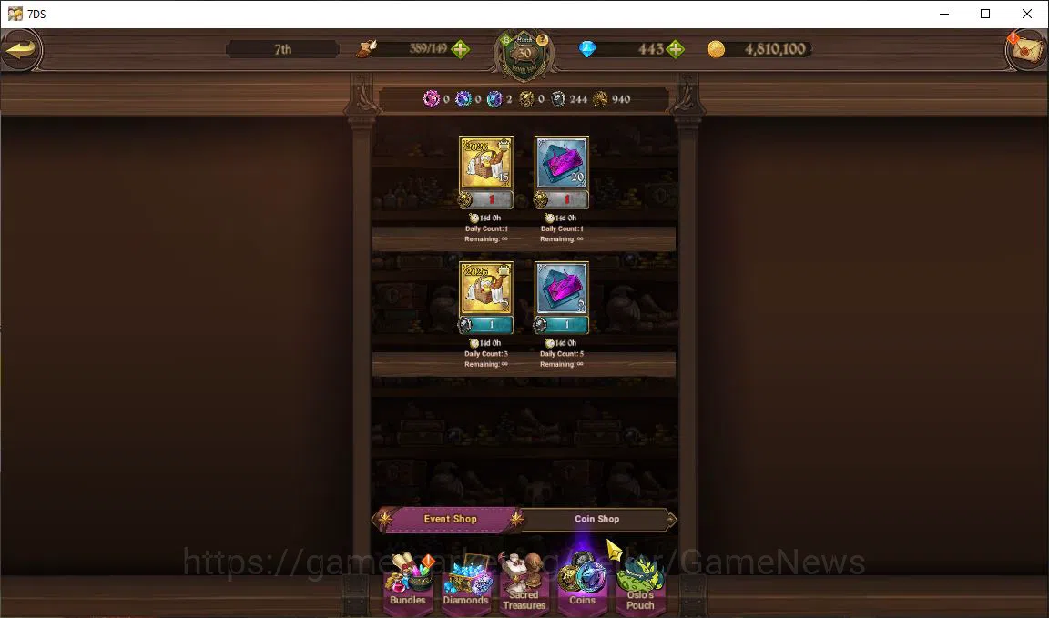 The Seven Deadly Sins: Grand Cross Accounts Starter Global | 1,4M CC | 443 Dm | 1 LR+5 UR | Helbram, Meresca, Thor, Gowther 10