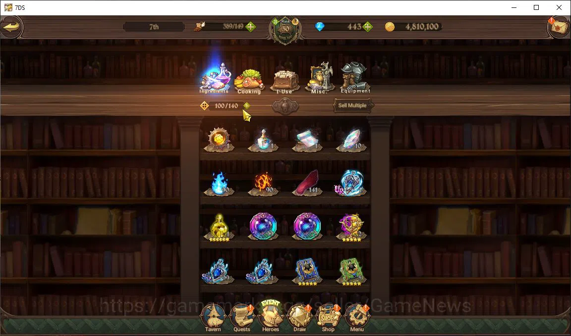 The Seven Deadly Sins: Grand Cross Accounts Starter Global | 1,4M CC | 443 Dm | 1 LR+5 UR | Helbram, Meresca, Thor, Gowther 12
