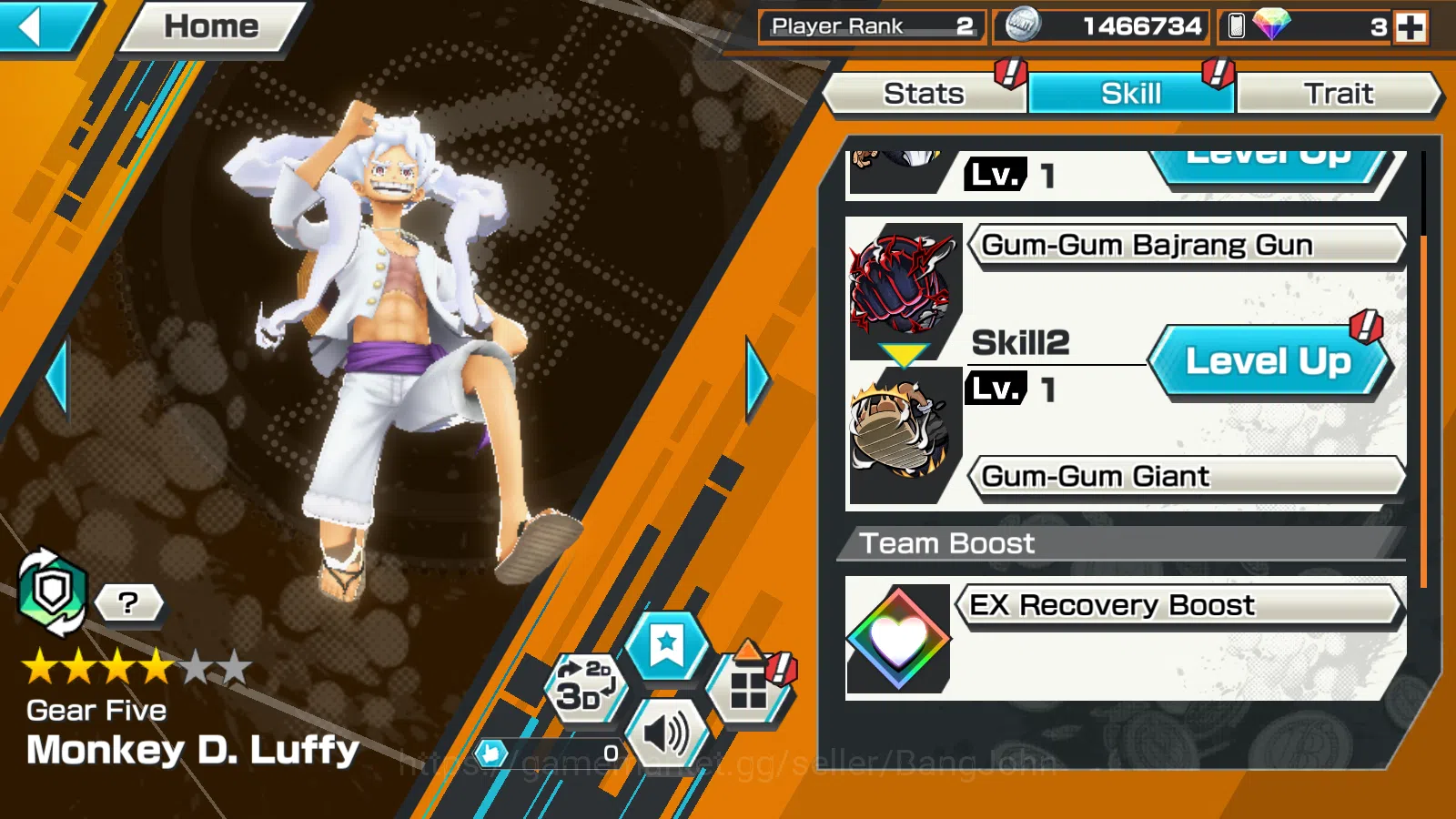 One Piece Bounty Rush Accounts Global | 5EX | KOTP Gol D.Roger,4emperor Monkey D. image 3