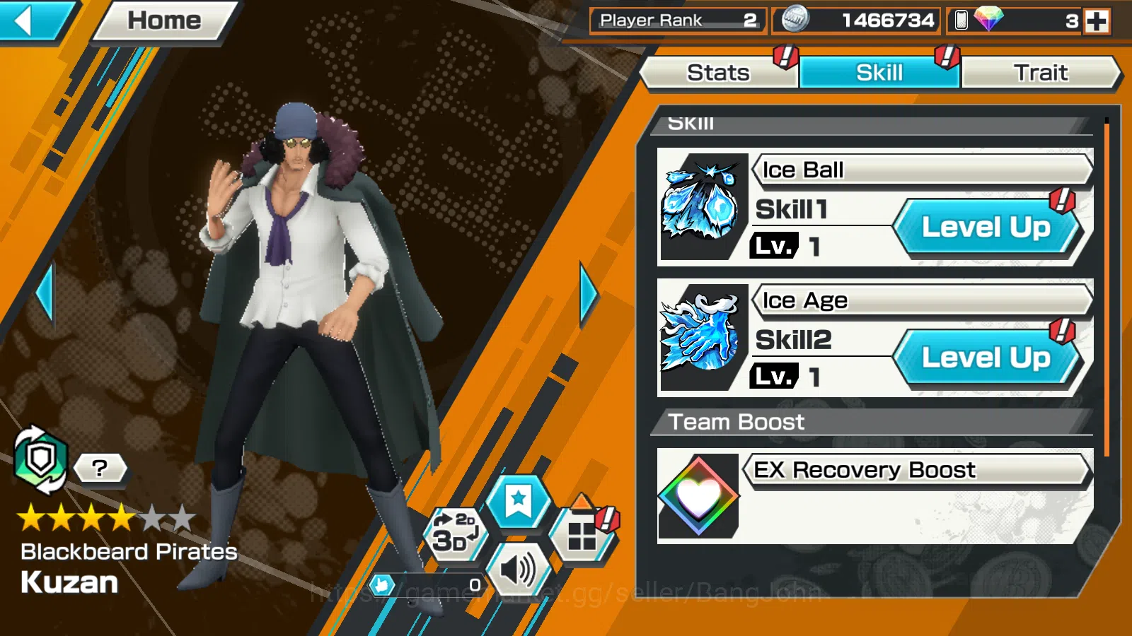 One Piece Bounty Rush Accounts Global | 5EX | KOTP Gol D.Roger,4emperor Monkey D. image 6