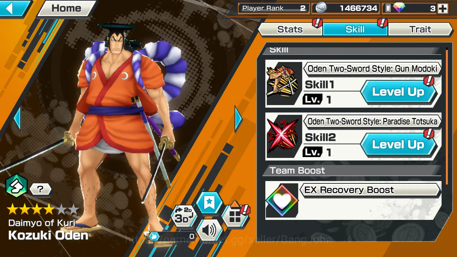 One Piece Bounty Rush Accounts Global | 5EX | KOTP Gol D.Roger,4emperor Monkey D. image 7