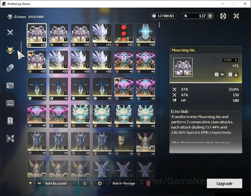 Wuthering Waves Accounts Mid-Game NA |UL 46|3 Limited| Aemeath+Sign,Chisa+Sign,Lupa+Sign |DB Lv29|Male MC|Log Kuro|Check SS 5