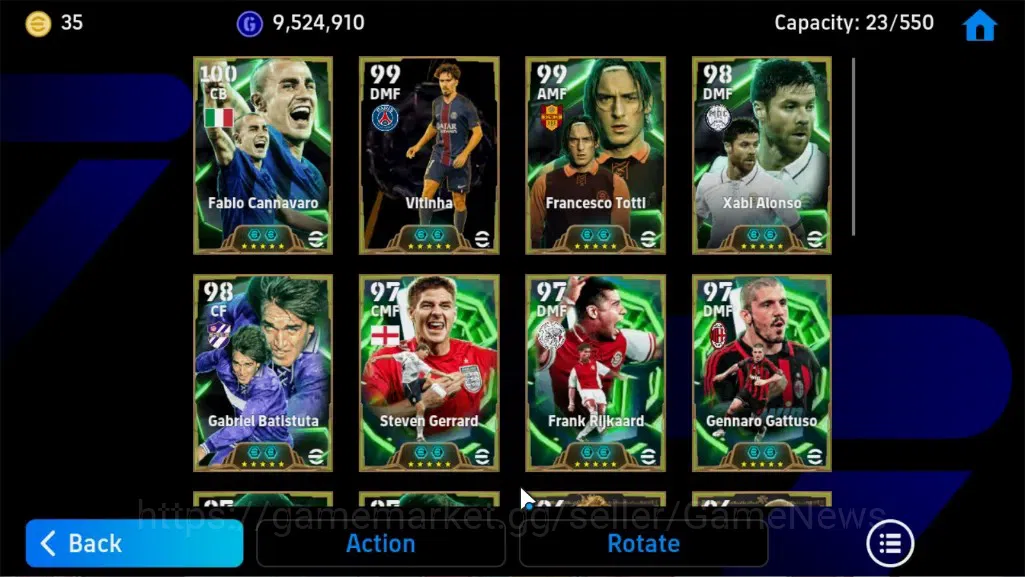 eFootball Accounts Legends & Iconic Players Android|23Epic Cannavaro,Vitinha,Totti,Xabi 8