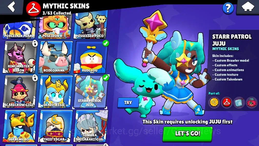 Brawl Stars Accounts 4217 Trophy|41 Brawlers 7 Max Lvl|1 Prestige|80 Skin|1 Hypch Skin [Scr Poco] 2 Legend 3 Myth 11 Epic|CN 11