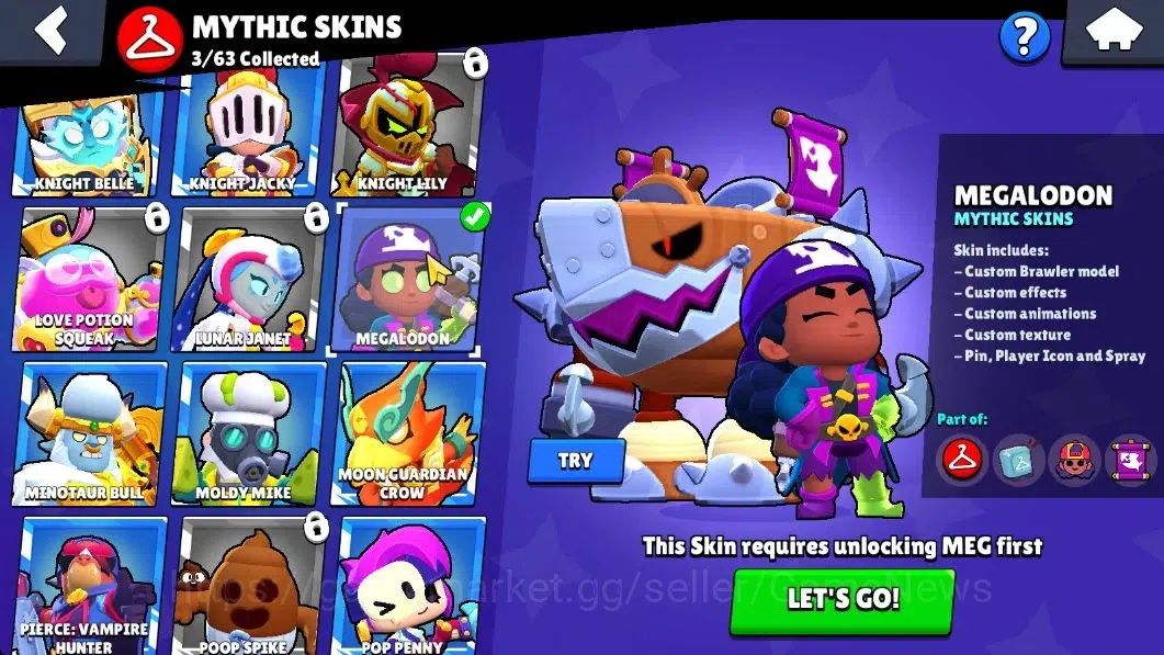 Brawl Stars Accounts 4217 Trophy|41 Brawlers 7 Max Lvl|1 Prestige|80 Skin|1 Hypch Skin [Scr Poco] 2 Legend 3 Myth 11 Epic|CN 12