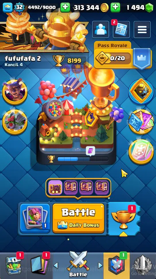 Lv 32|Trophy 8199|KTL 11|Limited Skin|Card 119| 1 Hero 5 EVO 8 Champ 19 Legendary 33 Epic 30 Rare|2 Wild Shard|TakeEmail(CR1430) Clash Royale Midgame Lv 32|Trophy 8199|KTL 11|Limited Skin|Card 119| 1 image 1