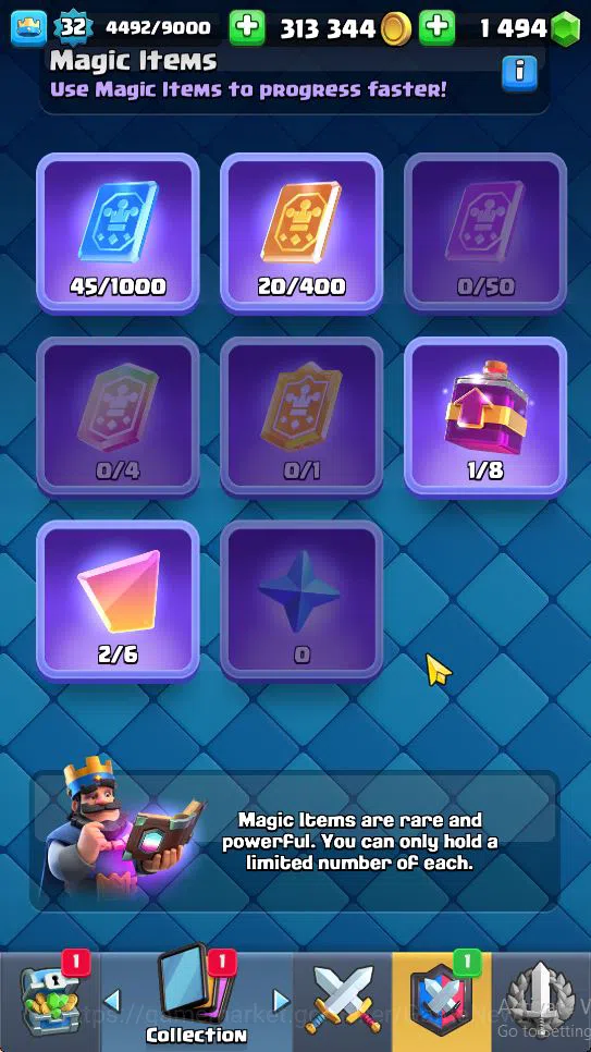 Clash Royale Accounts Midgame Lv 32|Trophy 8199|KTL 11|Limited Skin|Card 119| 1 Hero 5 EVO 8 Champ 19 Legendary 33 Epic 30 15
