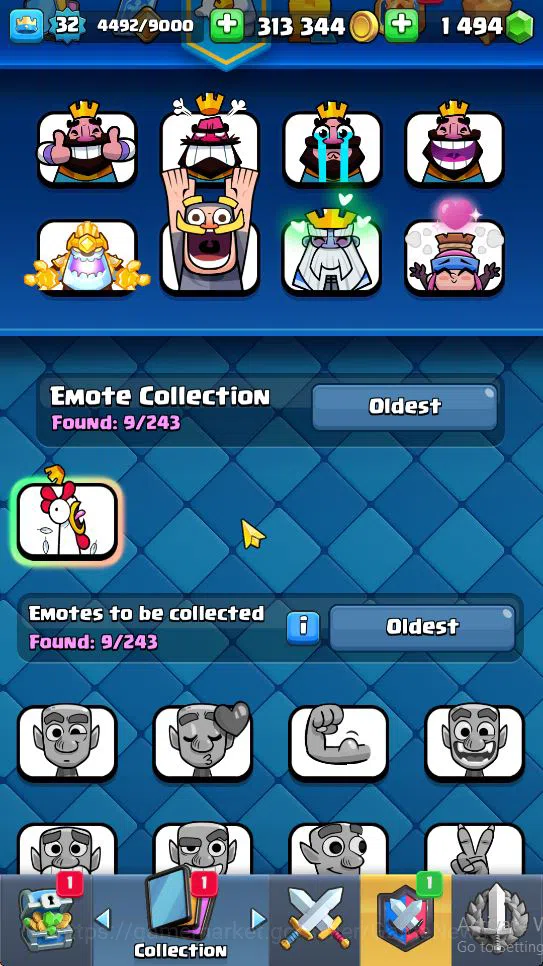 Clash Royale Accounts Midgame Lv 32|Trophy 8199|KTL 11|Limited Skin|Card 119| 1 Hero 5 EVO 8 Champ 19 Legendary 33 Epic 30 16