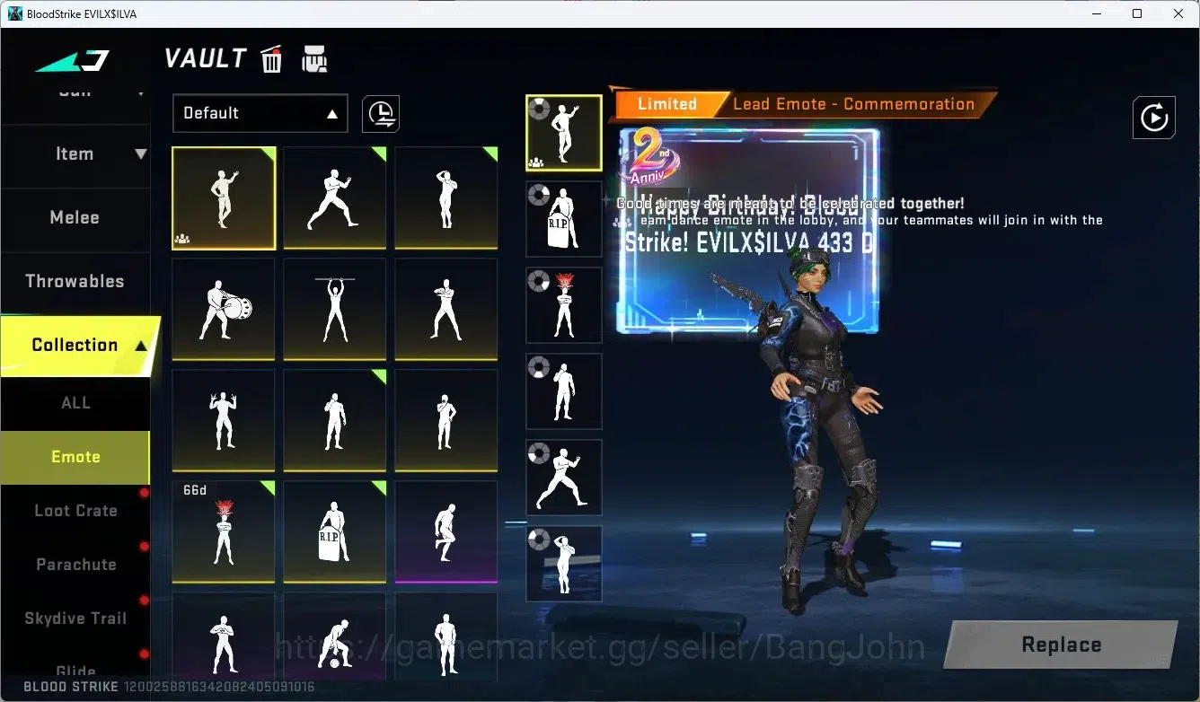 Blood Strike Accounts ASIA  | 3 Collab Skins | 2 Limited Skins | 6 Legen image 15