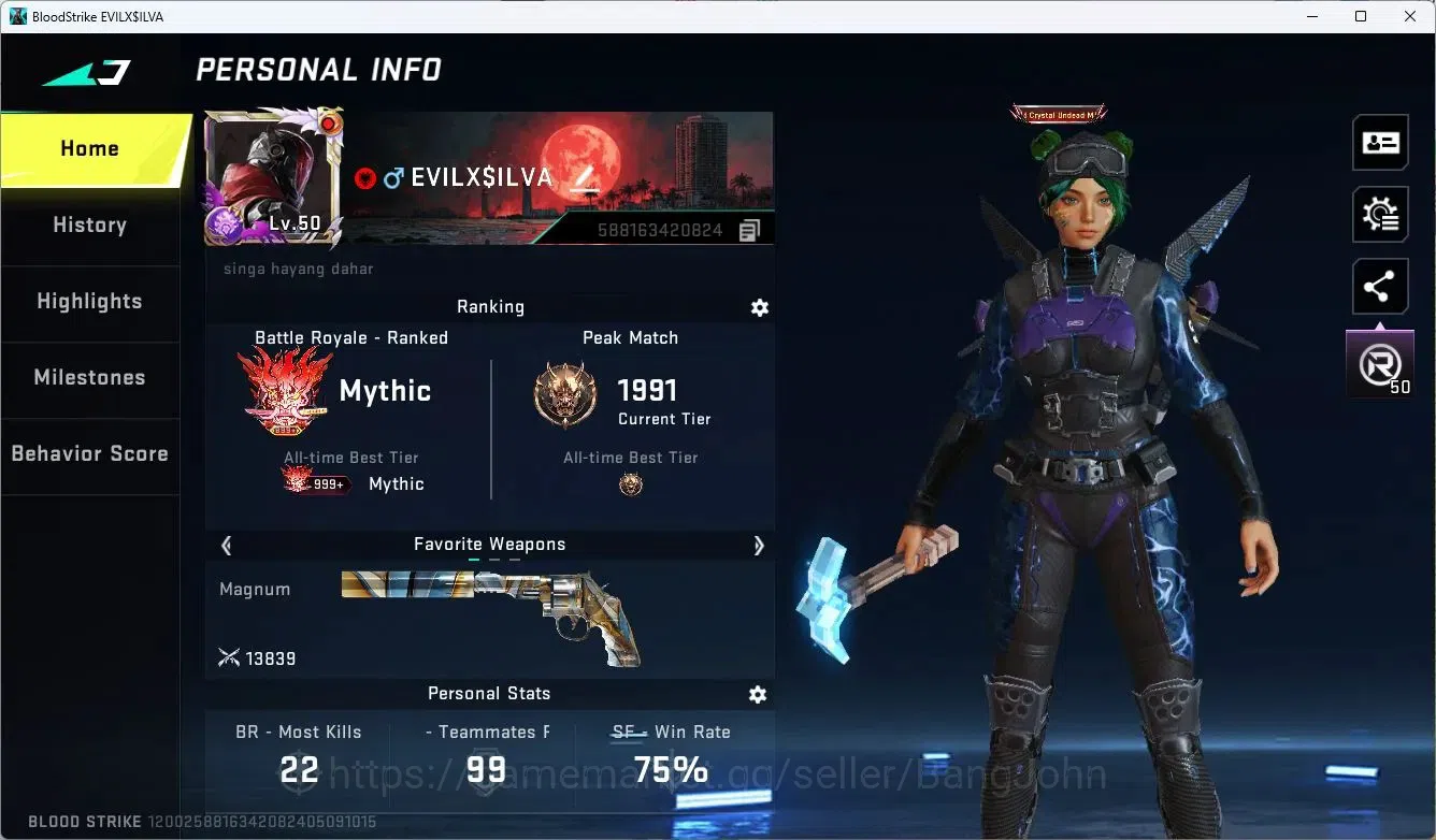 Blood Strike Accounts ASIA  | 3 Collab Skins | 2 Limited Skins | 6 Legen image 2