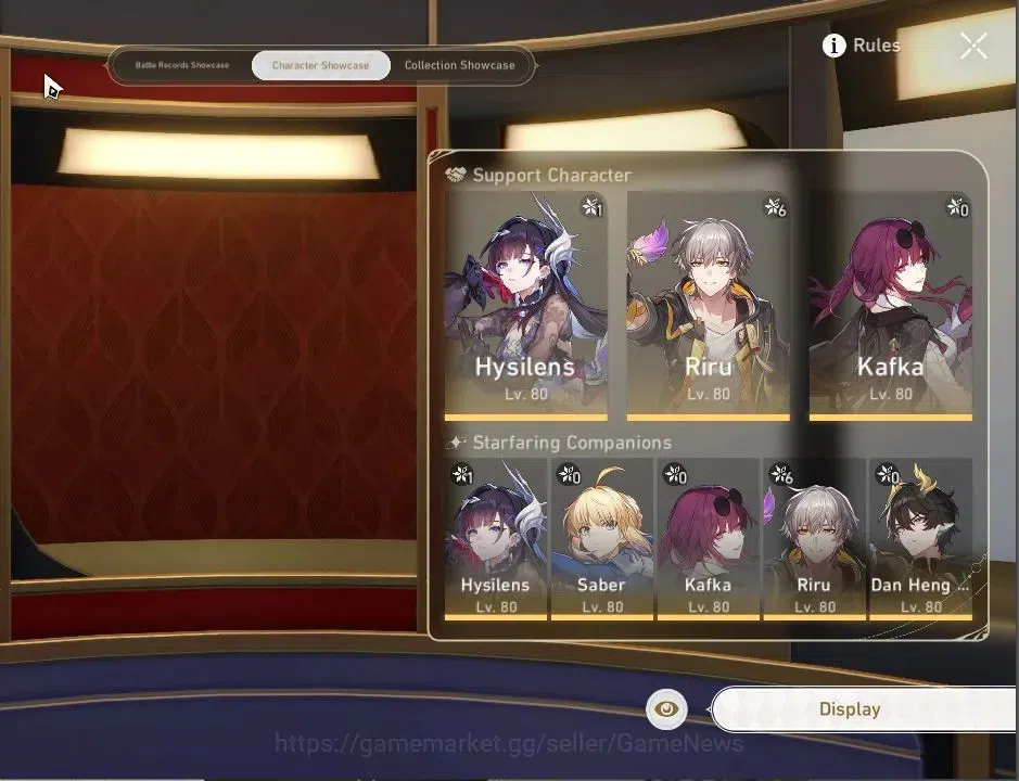 Honkai Star Rail Accounts Others America|TL 65|9 Limited|(Evanescia,Mortenax Blade,Saber,Archer)+Sign Hysilens E1,DH 2