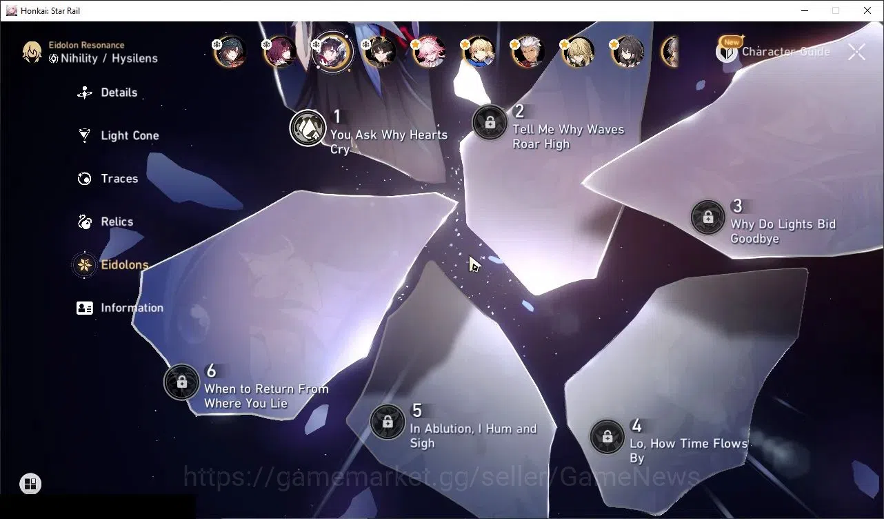 Honkai Star Rail Accounts Others America|TL 65|9 Limited|(Evanescia,Mortenax Blade,Saber,Archer)+Sign Hysilens E1,DH 5