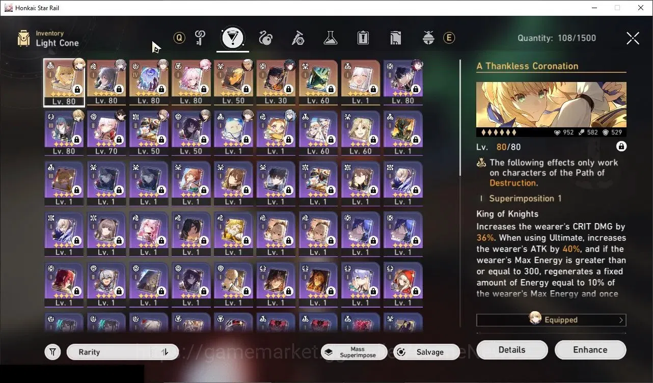 Honkai Star Rail Accounts Others America|TL 65|9 Limited|(Evanescia,Mortenax Blade,Saber,Archer)+Sign Hysilens E1,DH 6