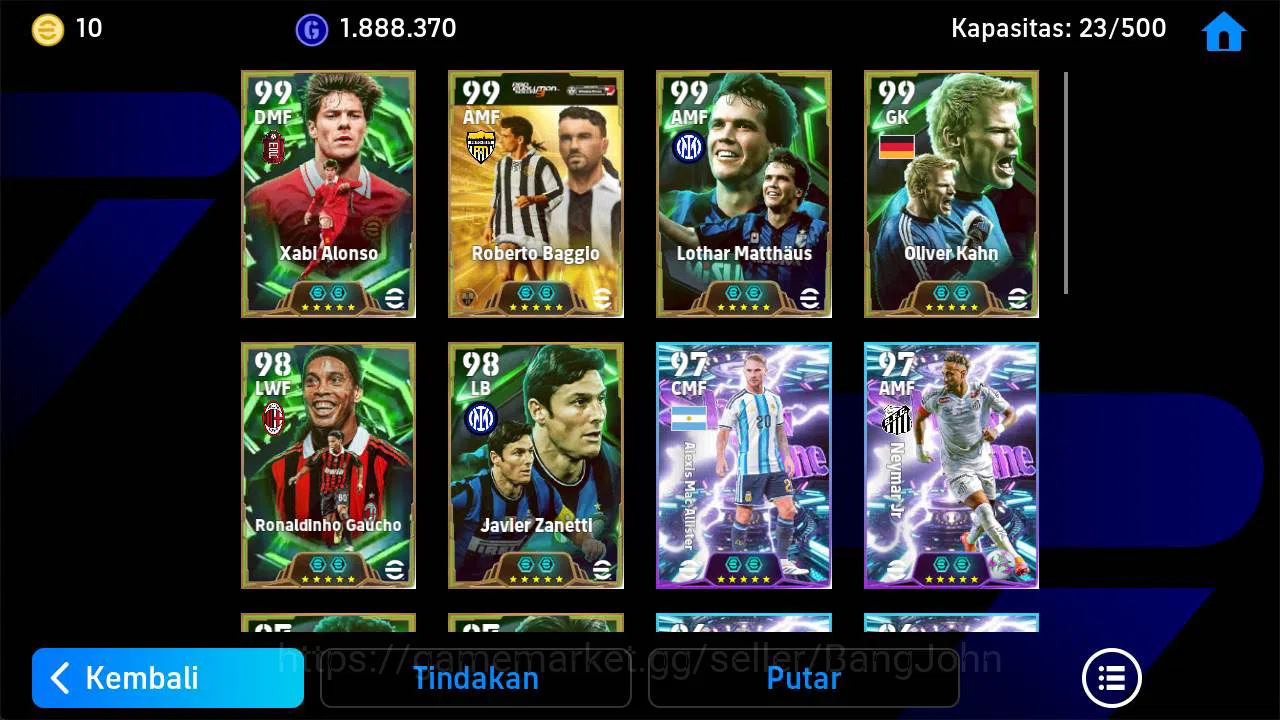 eFootball Accounts Power 3189, X Alonso epic new, Baggio PES, Matthau image 4