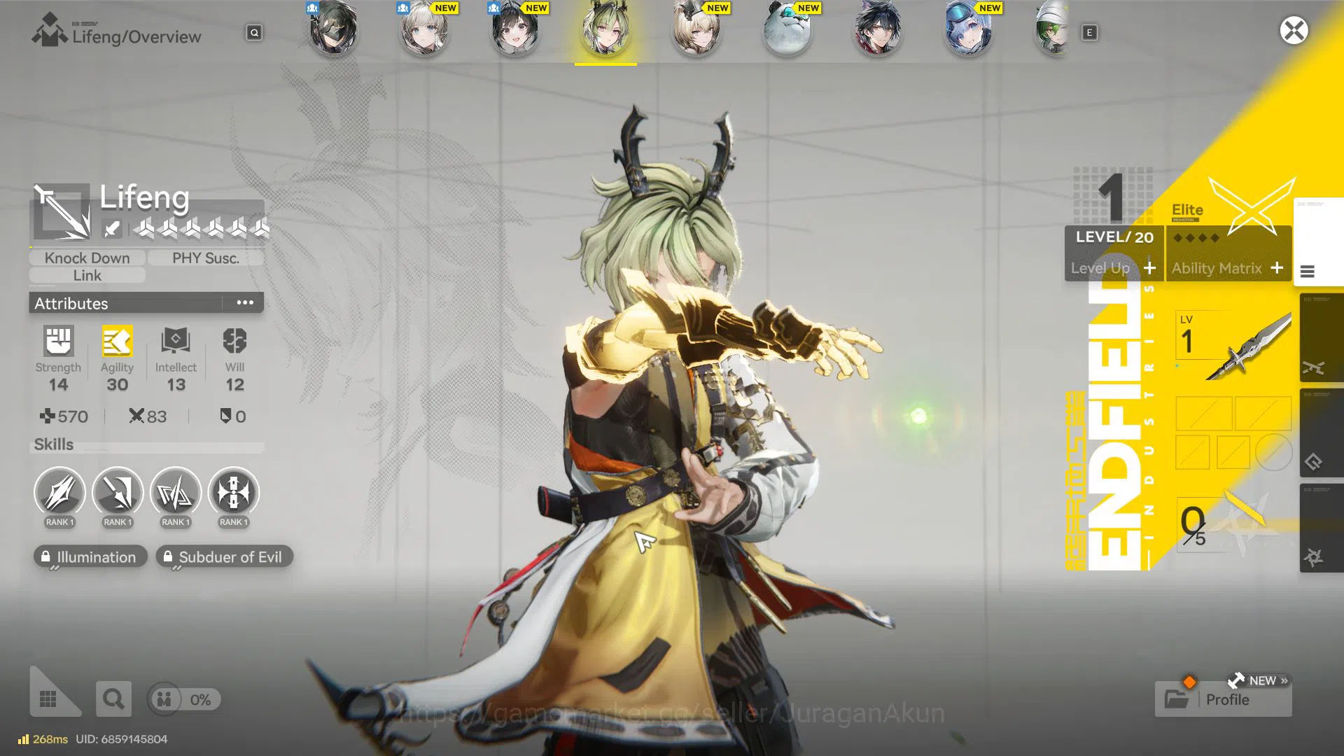 NA/EU Lv2|Starter Lifeng + 6 SR Character + 2 W6 (Forgeborn Scathe, Former Finery)| MC Female|Take Mail| Check SS (END952) Arknights: Endfield Accounts NA/EU Lv2|Starter Lifeng + 6 SR Character + 2 W6 ( image 1