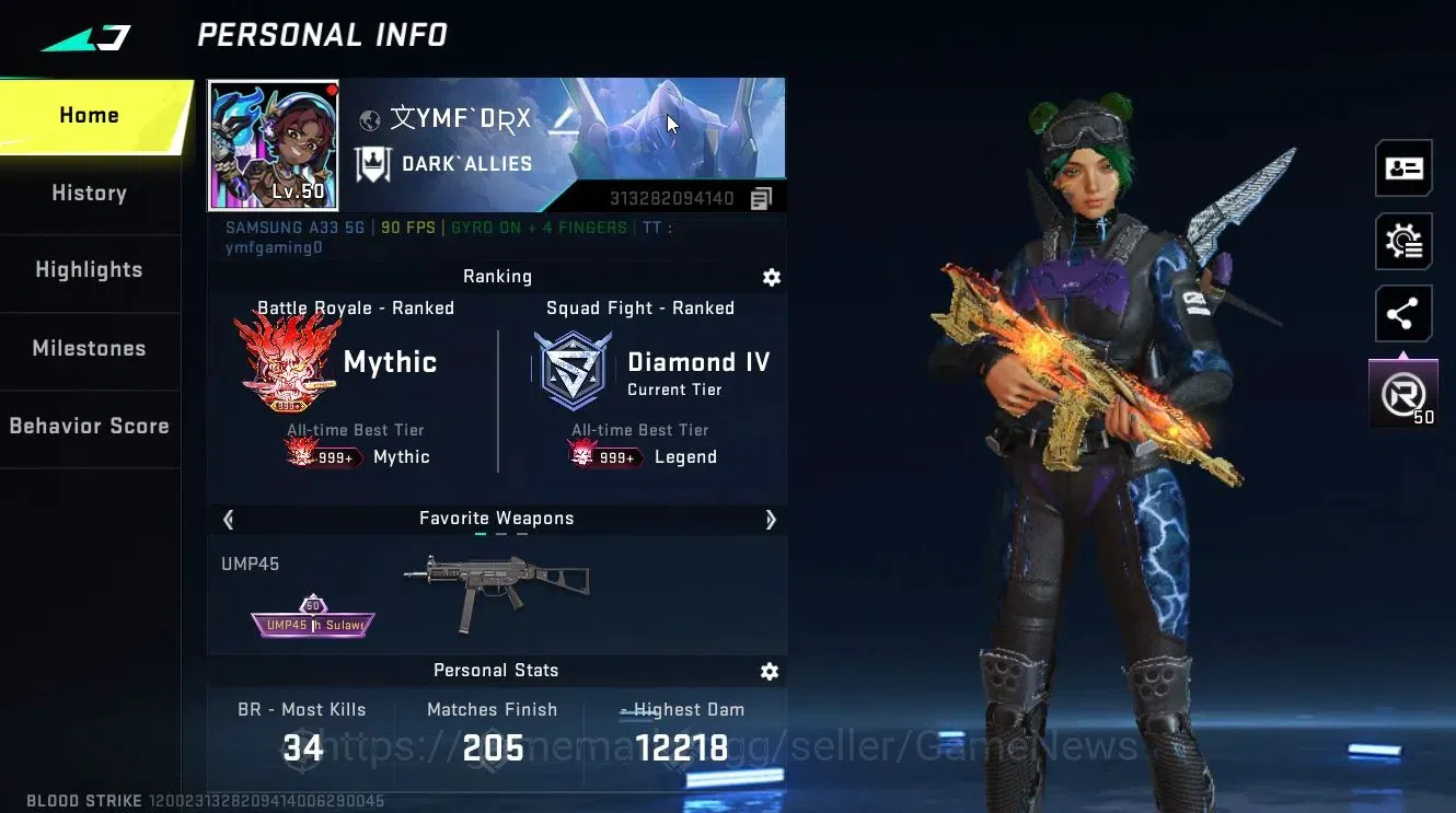 Blood Strike Accounts ASIA|ETERNAL DEagle-Scorpius|Collab ENZO [Kraken]+ image 3