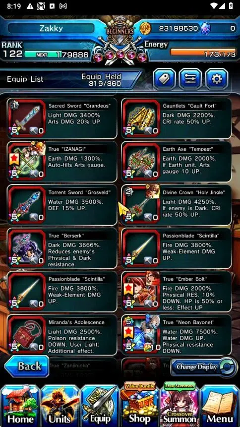 Grand Summoners Accounts Global|Rank 122|33 Ascend+6 TW|[Inumuta,Emiya,Jay, image 13
