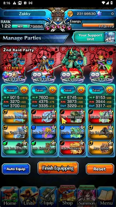 Grand Summoners Accounts Global|Rank 122|33 Ascend+6 TW|[Inumuta,Emiya,Jay, image 3