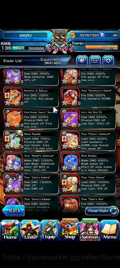 Grand Summoners Accounts Global|Rank 136|30 Ascend+20 TW|(Roy,Inumuta,Hajim image 17