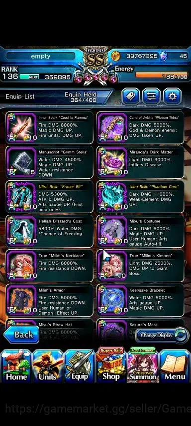 Grand Summoners Accounts Global|Rank 136|30 Ascend+20 TW|(Roy,Inumuta,Hajim image 19