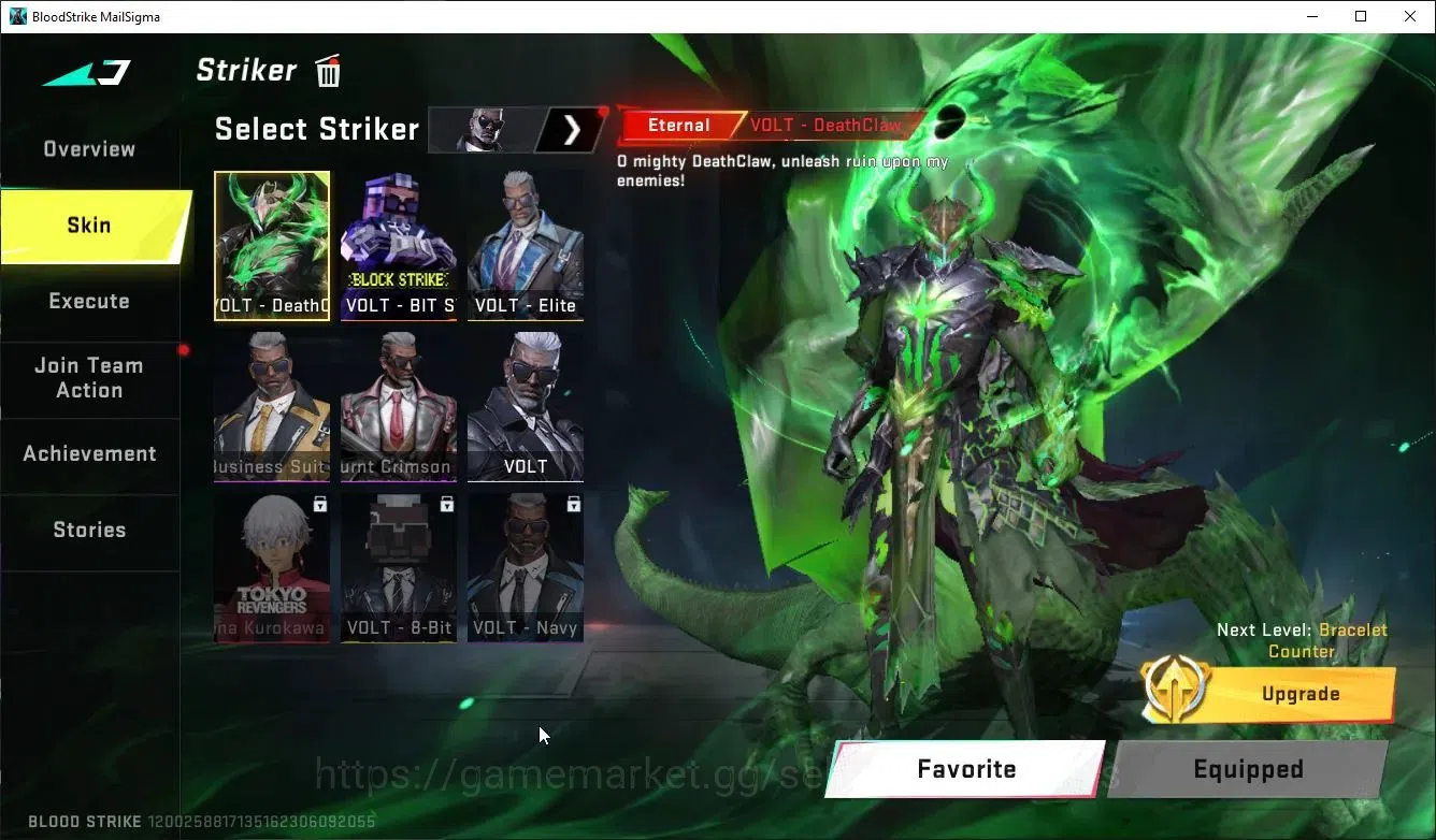Blood Strike Accounts ASIA|ETERNAL Lv4 UZI,VOLT+MELEE-Shuriken,Collab AO image 3