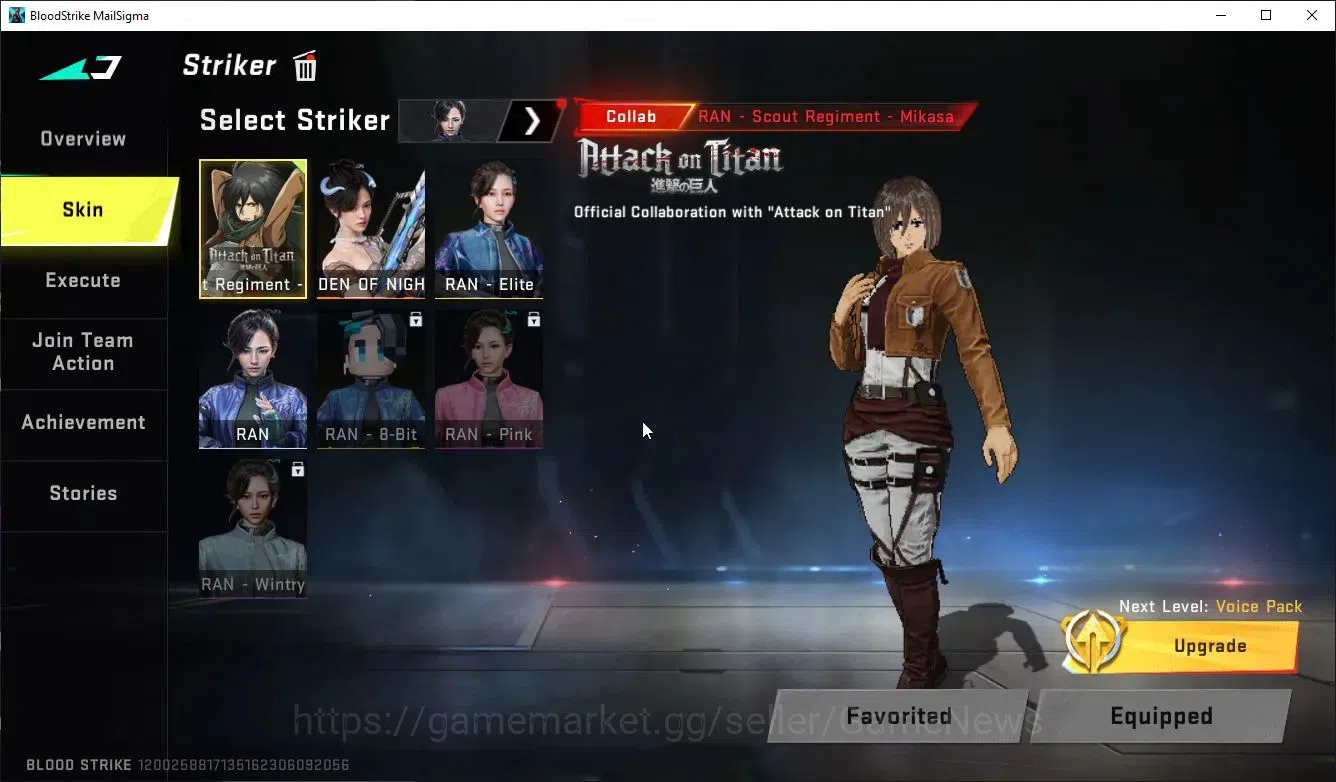 Blood Strike Accounts ASIA|ETERNAL Lv4 UZI,VOLT+MELEE-Shuriken,Collab AO image 4