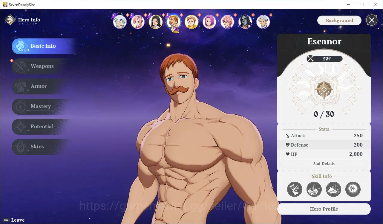 The Seven Deadly Sins: Origin Accounts NA WEST| Fresh Starter Lv 2 |3 SSR| Escanor, Guila image 2