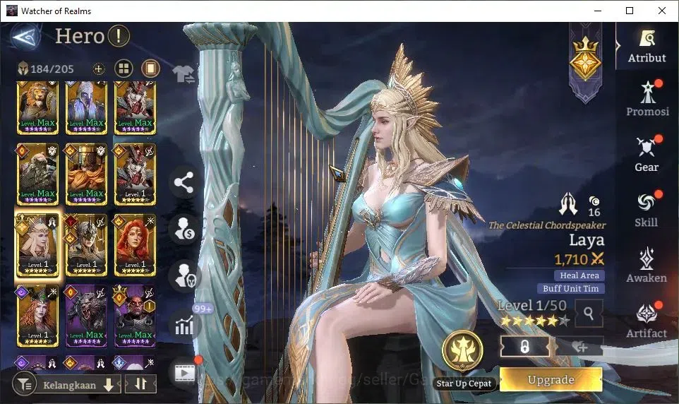 Watcher of Realms Accounts GLOBAL 50x|Lv 46|1,2M Power|4 Lord[Laya,Morrigan,V image 7