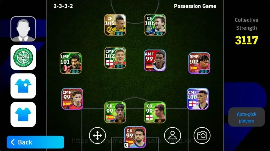 eFootball Accounts Legends & Iconic Players Mobile |PW 3117|Epic gerrard,Shevchenko,Bale,Serginho,Saviola,Sali|Showtime 1