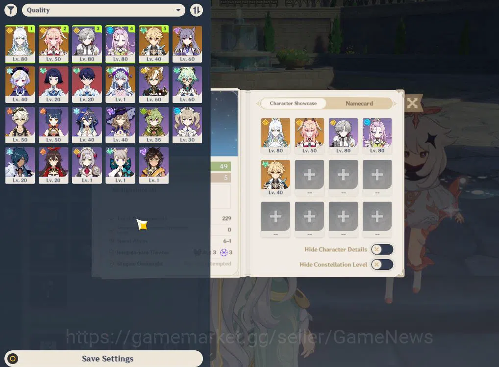 Genshin Impact Accounts ASIA|AR49|Premium Team Zibai|2Limited+15(*4Charact image 2