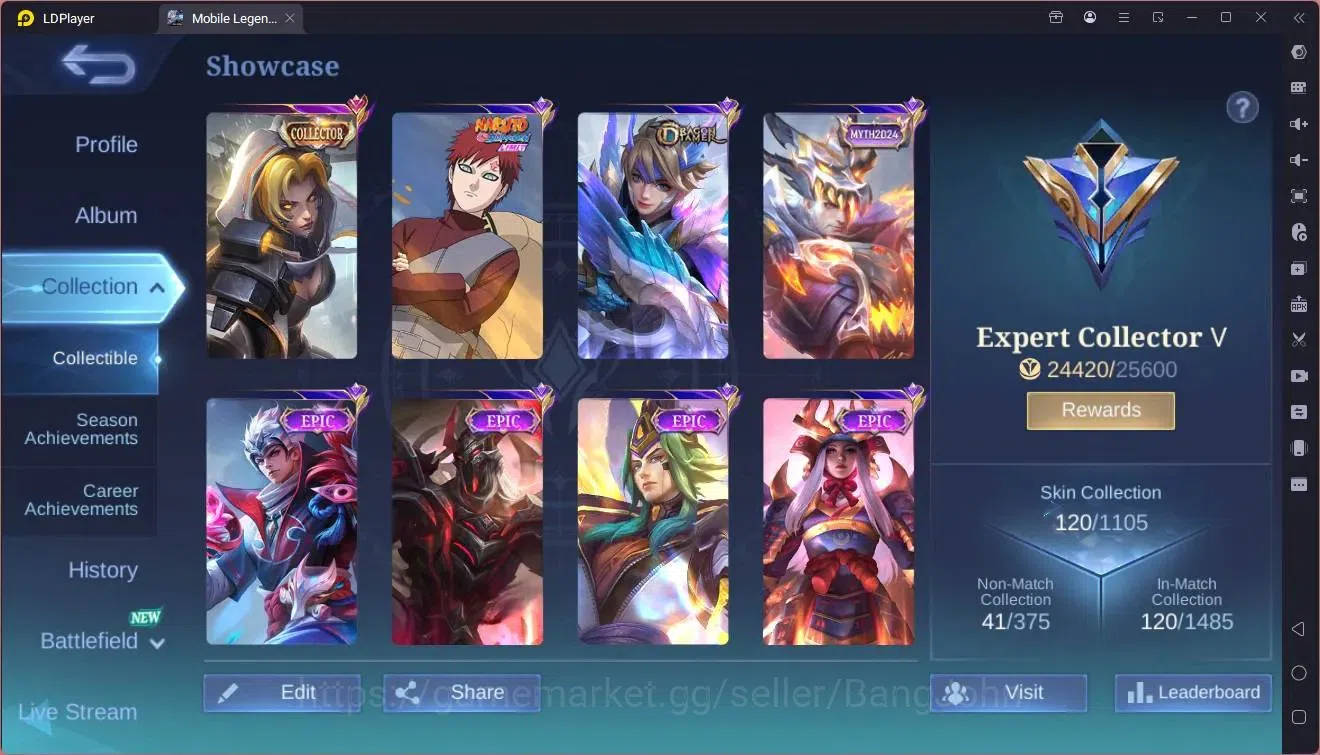 Mobile Legends: Bang Bang Accounts Global|Hero 85|Skin 120|Expert|CC Natalia|Naruto V image 19