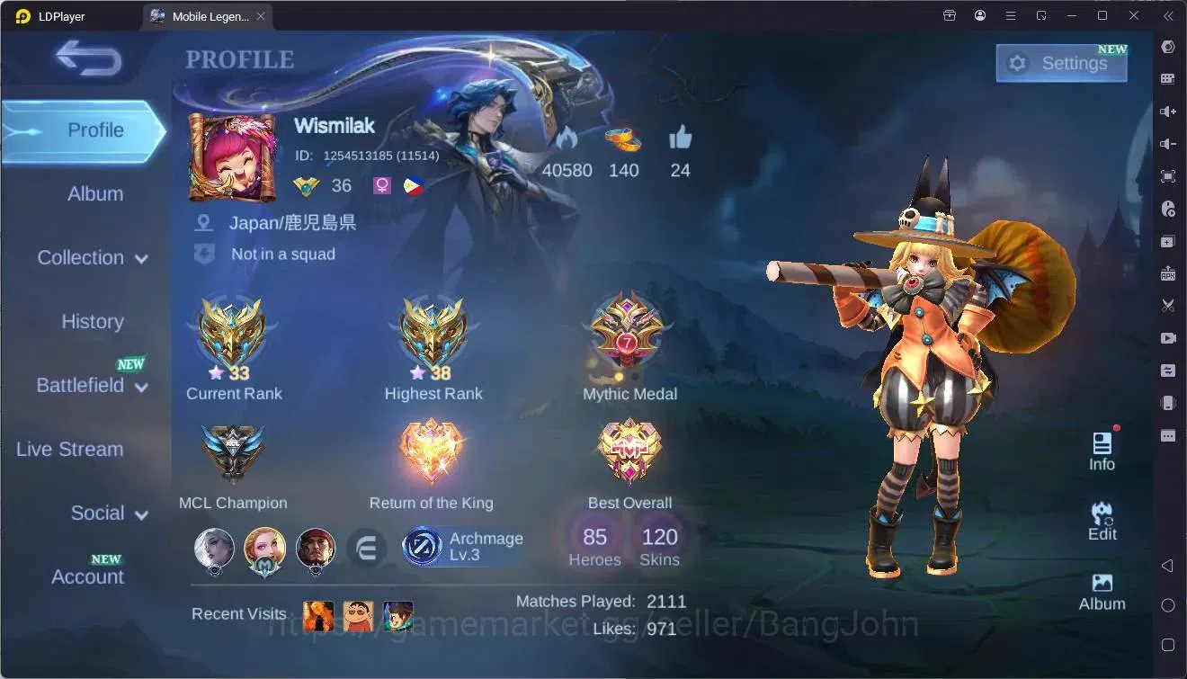 Mobile Legends: Bang Bang Accounts Global|Hero 85|Skin 120|Expert|CC Natalia|Naruto V image 20