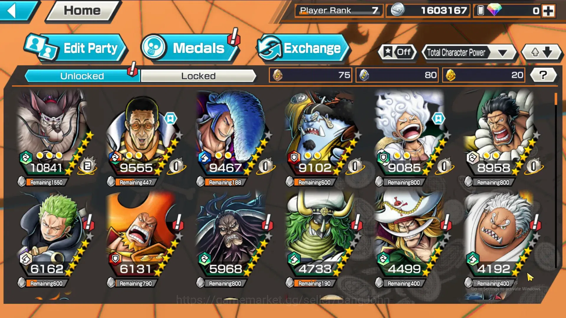 One Piece Bounty Rush Accounts GLOBAL|EX 2|Kizaru,G5 Luffy| Rank 7|more detail ch image 10