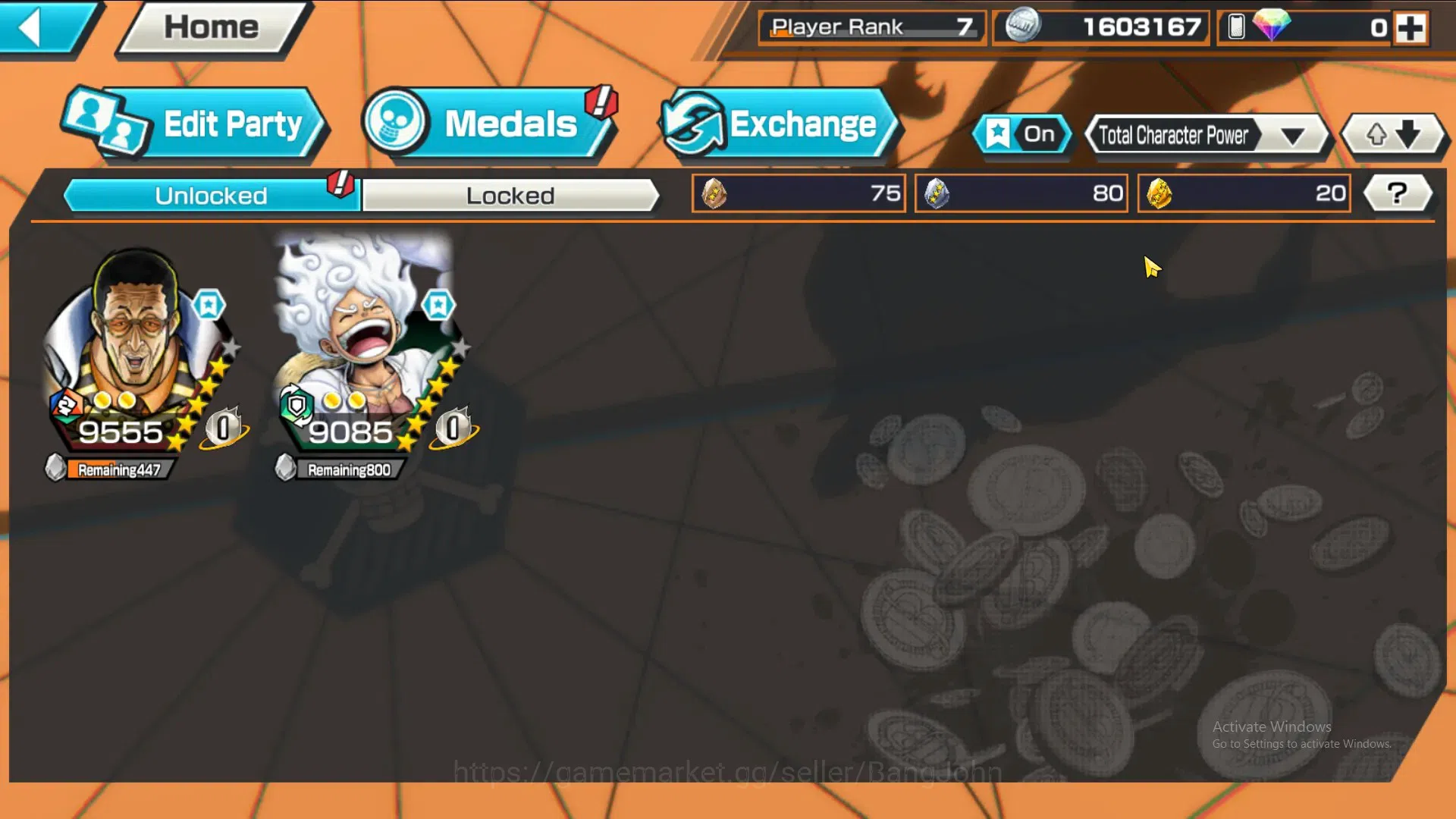 One Piece Bounty Rush Accounts GLOBAL|EX 2|Kizaru,G5 Luffy| Rank 7|more detail ch image 11