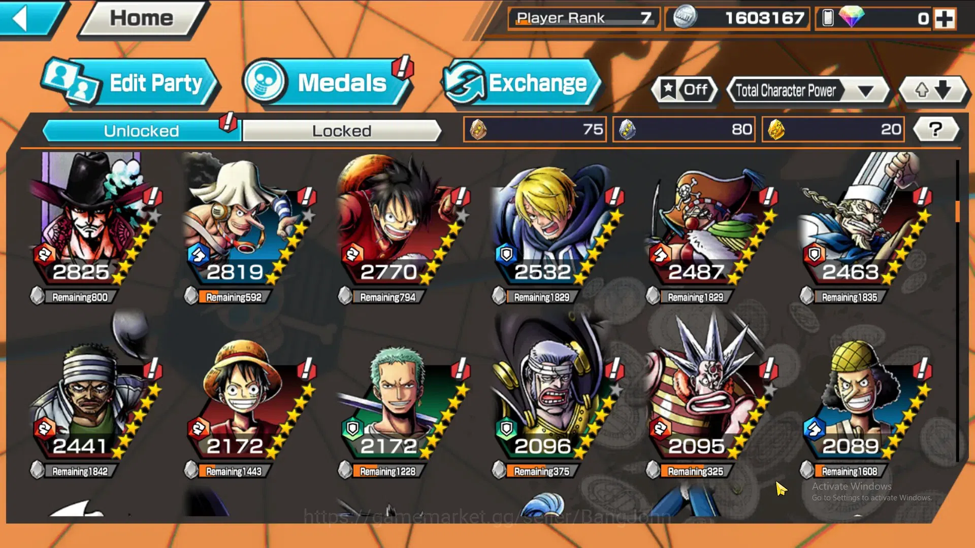 One Piece Bounty Rush Accounts GLOBAL|EX 2|Kizaru,G5 Luffy| Rank 7|more detail ch image 8