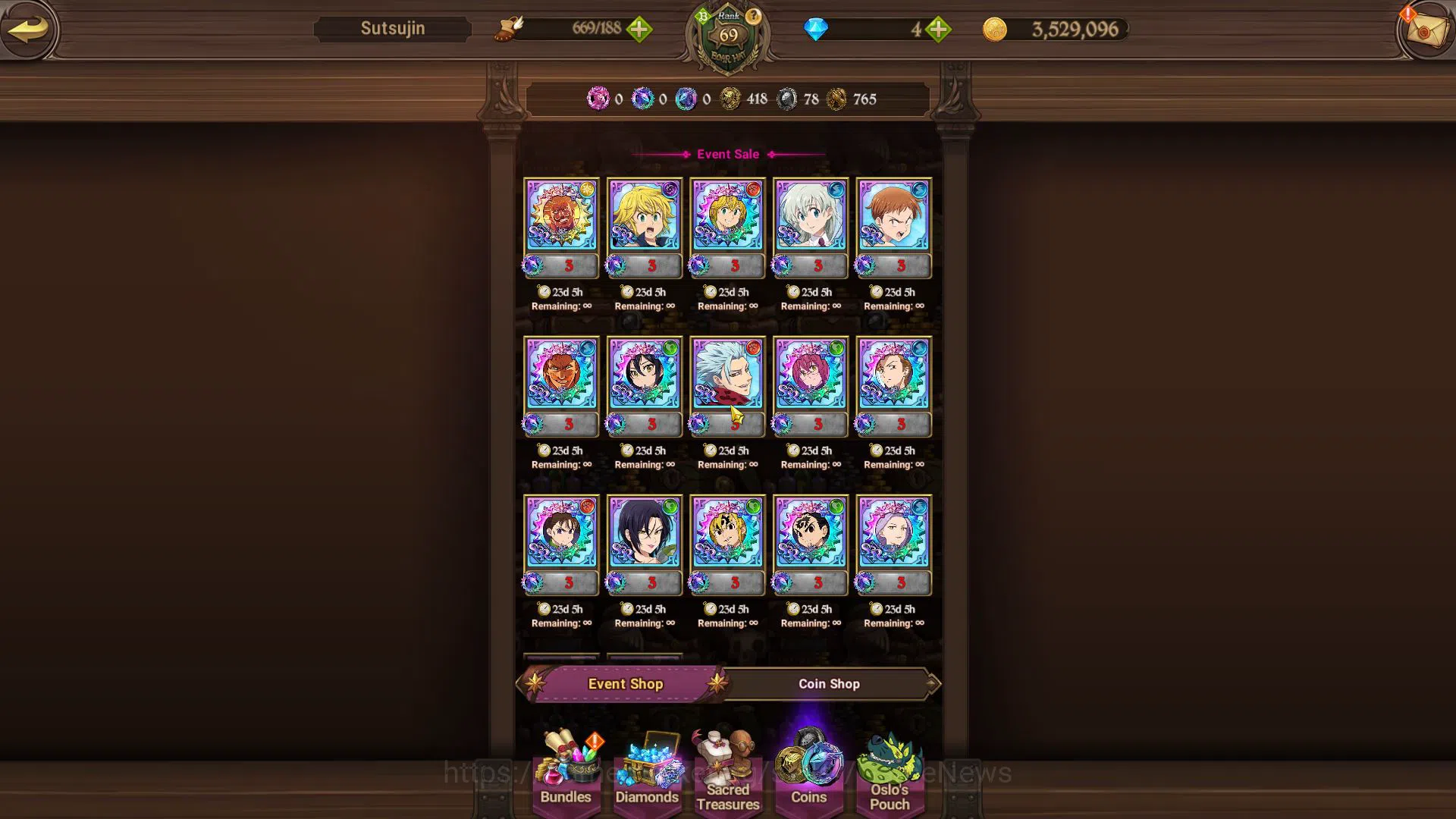 The Seven Deadly Sins: Grand Cross Accounts Asia|3,3M CC|41  LS|5 UR+Collab Fire Force,Balssin image 14
