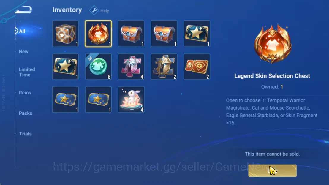 Honor of Kings Accounts Hero 16  Skin 6|Starter with Legend Skin Selection image 3