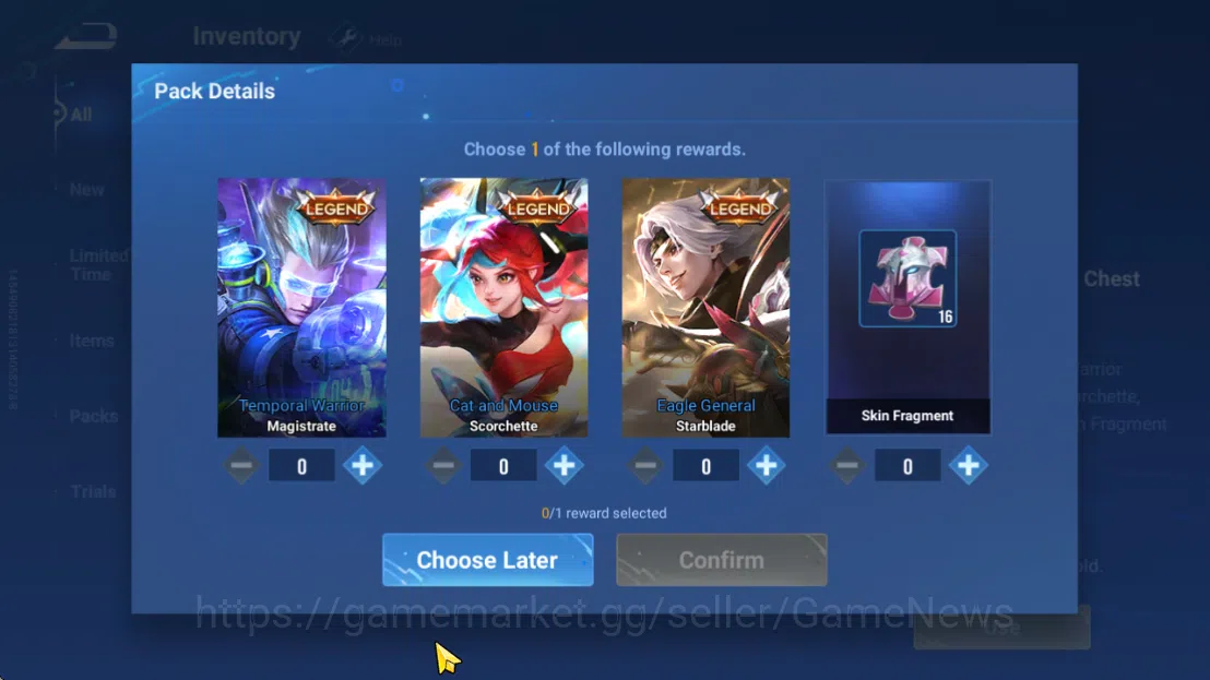 Honor of Kings Accounts Hero 16  Skin 6|Starter with Legend Skin Selection image 4