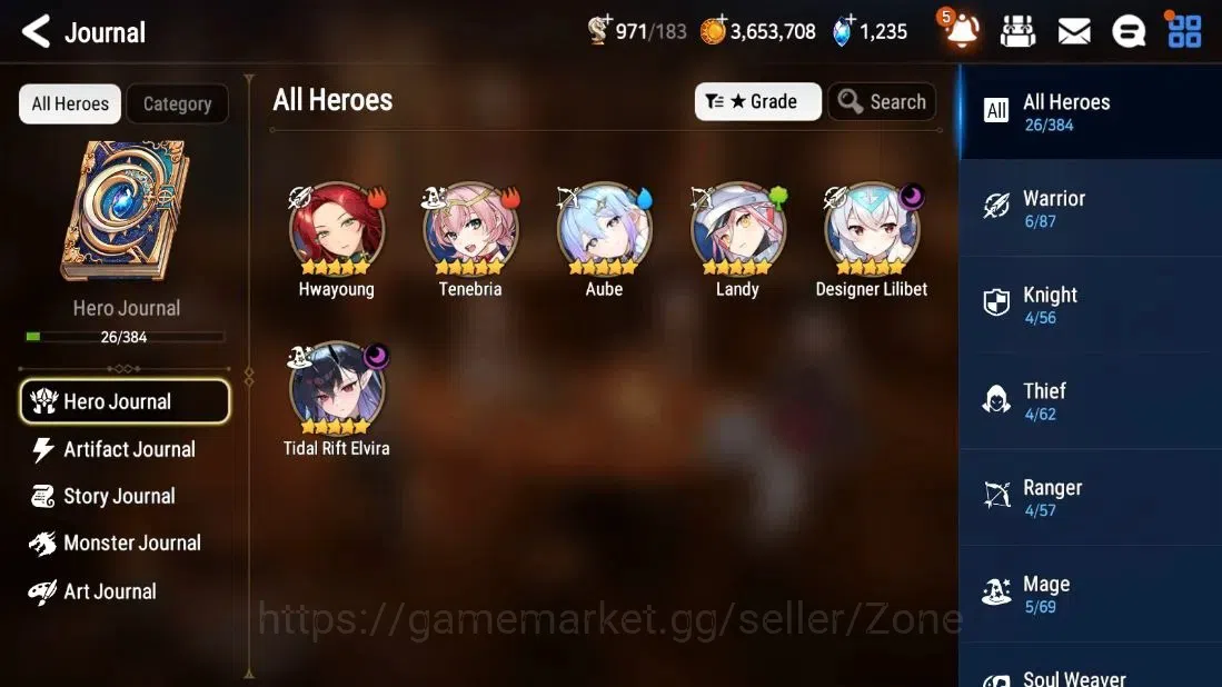 Epic Seven Accounts Starter Global Unverif|Starter|2ML (Tidal Rift Elvira,DLilbert)|PoH+Bless ON|SS 1.2K|50 1
