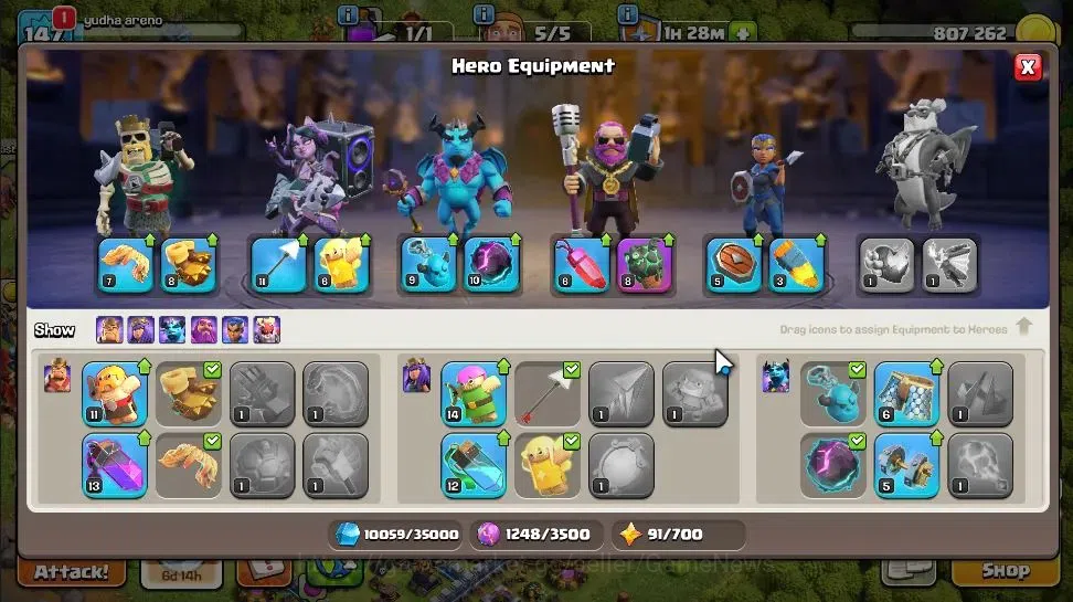 Clash of Clans Accounts LV 147|TH 14 - BH 8|Limited Skin|HH 8|BK 64,AQ 67, image 13