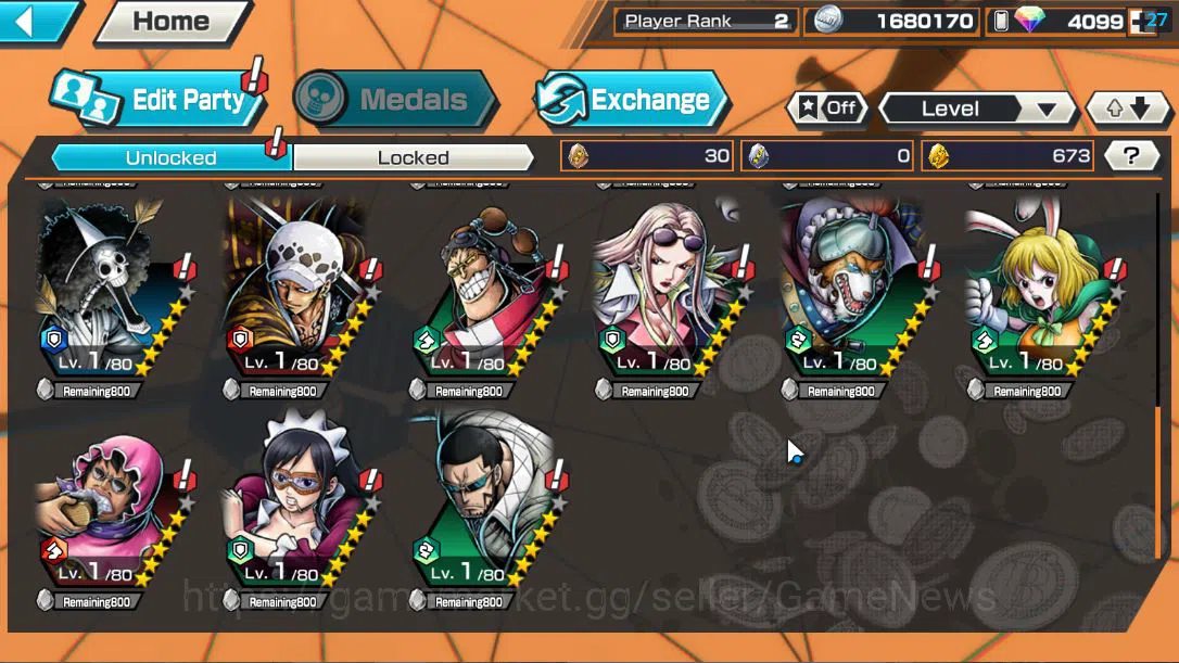 One Piece Bounty Rush Accounts Global|Android Only|Ready Gacha|RainbowDiamond 409 image 5