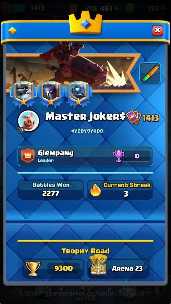 Clash Royale Accounts Mobile |KTL 14| Trophy 9300|3 Heroes|6 Evo|4 Champ image 2