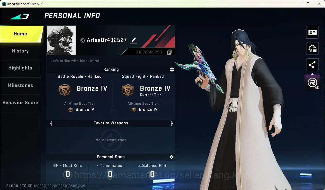 Blood Strike Accounts ASIA | Ultra MP5-Turbocharge | Collab Ethan-Byakuy image 2
