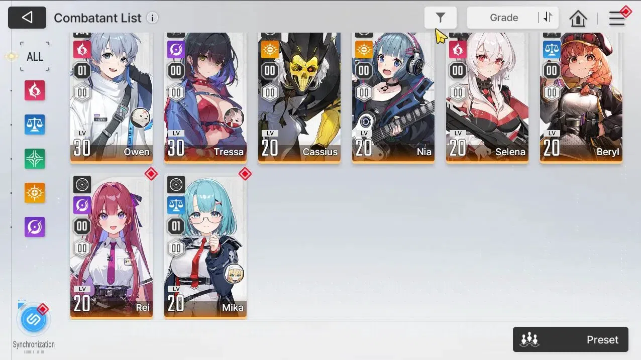 Chaos Zero Nightmare Accounts GLOBAL Lv 35|6 SSR[Heidemarie,Tiphera,Nine+Sign,Lu image 4