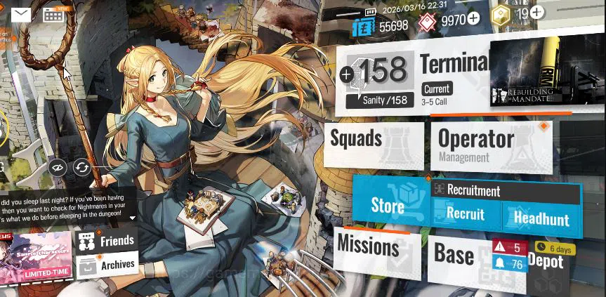Arknights Accounts Lv 28|117 OP+3 Skin|Starter|9970 Orundum|2 Limited image 3