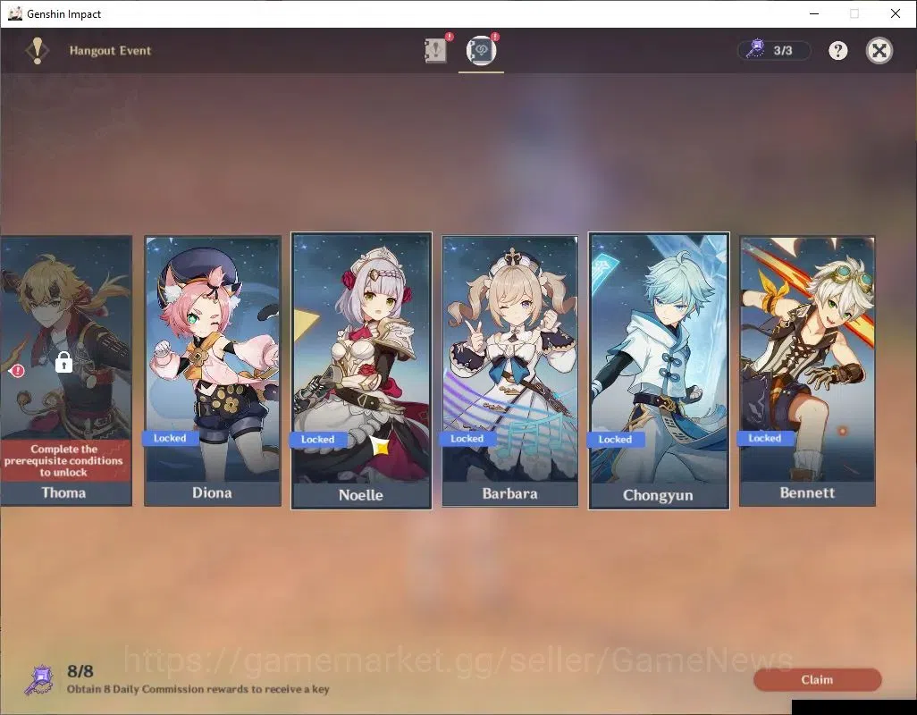 Genshin Impact Accounts ASIA |BD UNSET|AR 41|3 Limited+25(*4Character)|Wan image 11